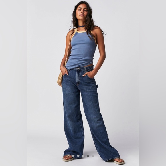 Agolde Denim - NWT AGOLDE Magda Denim Carpenter Darkness High Waist Loose fit 27 Organic Denim